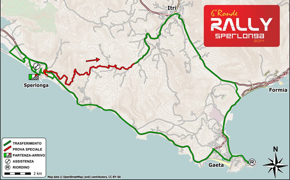Mappa Rally di sperlonga 2014