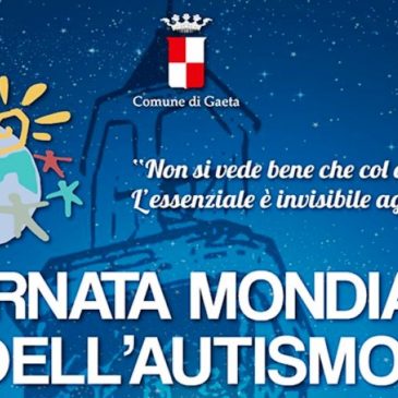 Gaeta, oggi 2 Aprile, si tinge di blu per la Giornata Internazionale dell’Autismo