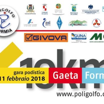 Gara Podistica Gaeta-Formia: 11 Febbraio 2018